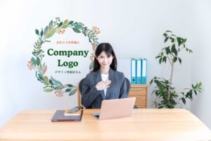 会社ロゴを壁紙に